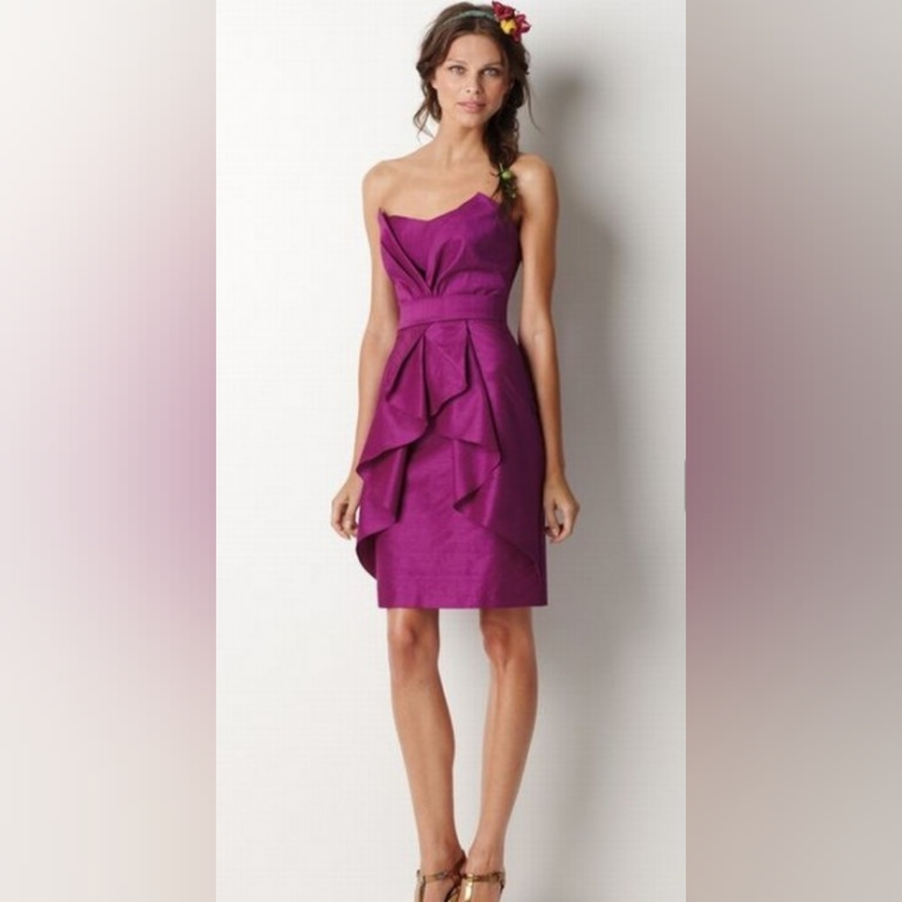 Watters & Watters 100% Silk Formal Dress Strapless Size 6 NWT